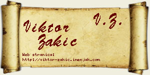 Viktor Zakić vizit kartica
